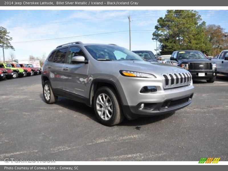 Billet Silver Metallic / Iceland - Black/Iceland Gray 2014 Jeep Cherokee Latitude