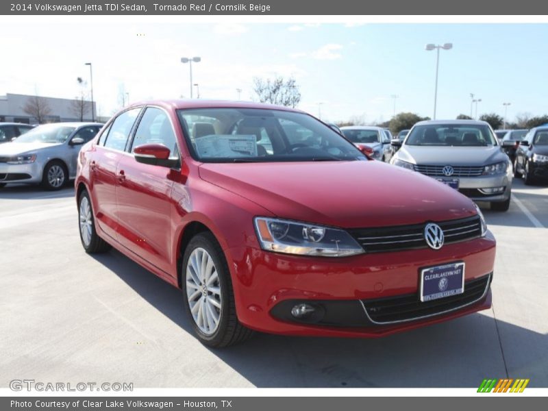 Tornado Red / Cornsilk Beige 2014 Volkswagen Jetta TDI Sedan