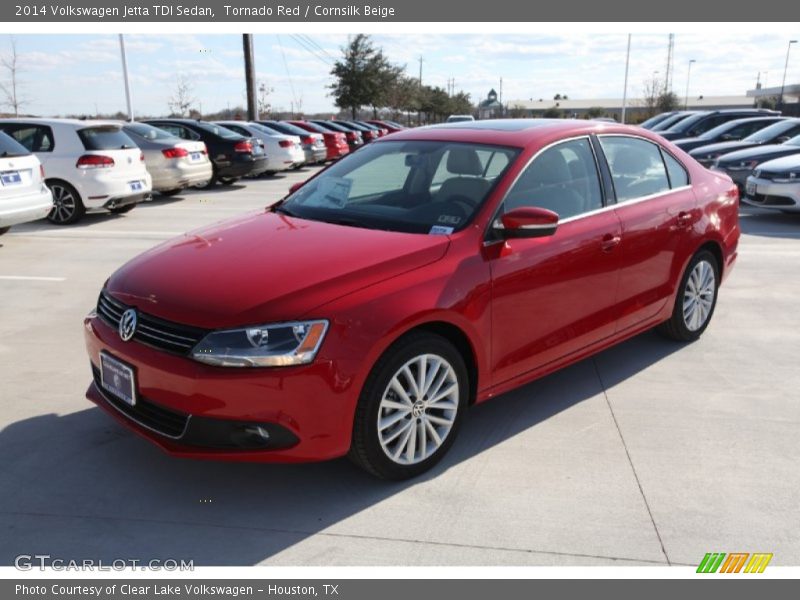 Tornado Red / Cornsilk Beige 2014 Volkswagen Jetta TDI Sedan