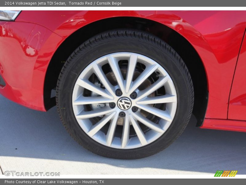 Tornado Red / Cornsilk Beige 2014 Volkswagen Jetta TDI Sedan