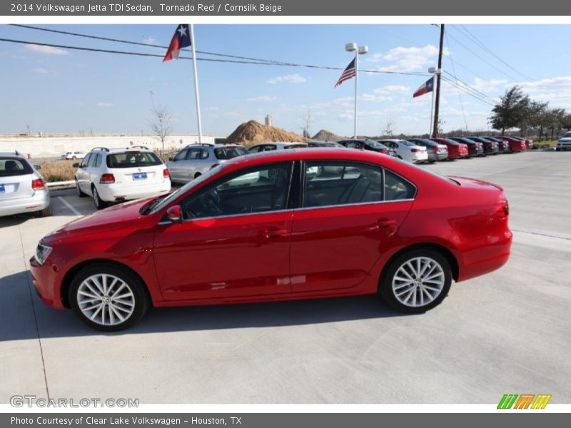 Tornado Red / Cornsilk Beige 2014 Volkswagen Jetta TDI Sedan