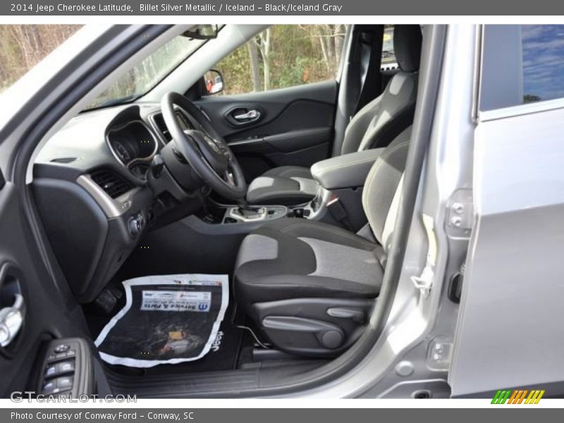 Billet Silver Metallic / Iceland - Black/Iceland Gray 2014 Jeep Cherokee Latitude