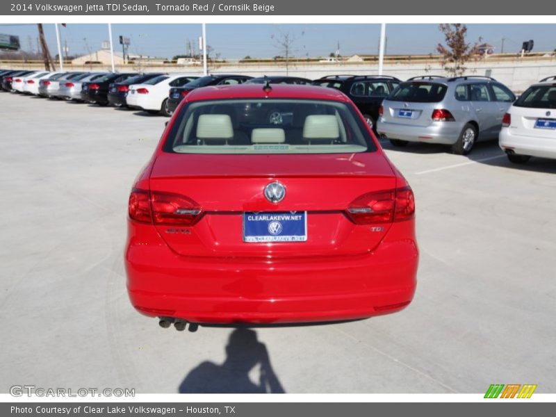 Tornado Red / Cornsilk Beige 2014 Volkswagen Jetta TDI Sedan