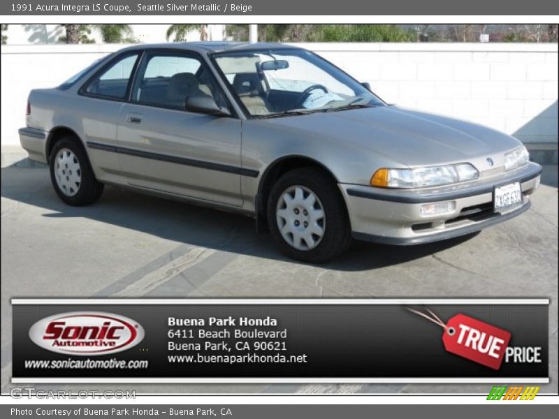Seattle Silver Metallic / Beige 1991 Acura Integra LS Coupe