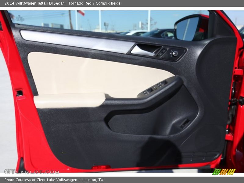 Tornado Red / Cornsilk Beige 2014 Volkswagen Jetta TDI Sedan