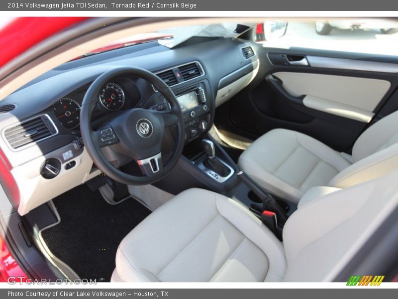 Tornado Red / Cornsilk Beige 2014 Volkswagen Jetta TDI Sedan