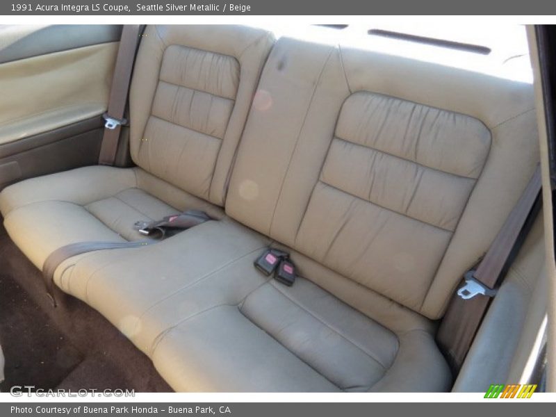 Rear Seat of 1991 Integra LS Coupe