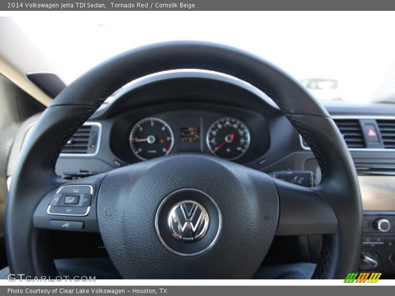 Tornado Red / Cornsilk Beige 2014 Volkswagen Jetta TDI Sedan