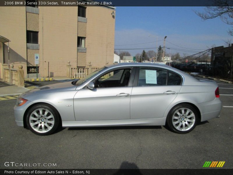 Titanium Silver Metallic / Black 2006 BMW 3 Series 330i Sedan