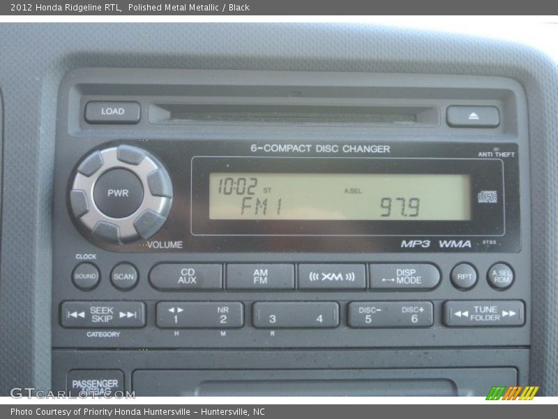 Polished Metal Metallic / Black 2012 Honda Ridgeline RTL