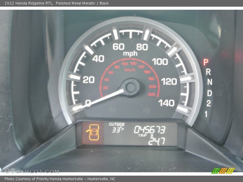 Polished Metal Metallic / Black 2012 Honda Ridgeline RTL