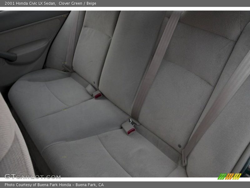 Clover Green / Beige 2001 Honda Civic LX Sedan