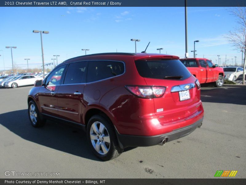 Crystal Red Tintcoat / Ebony 2013 Chevrolet Traverse LTZ AWD
