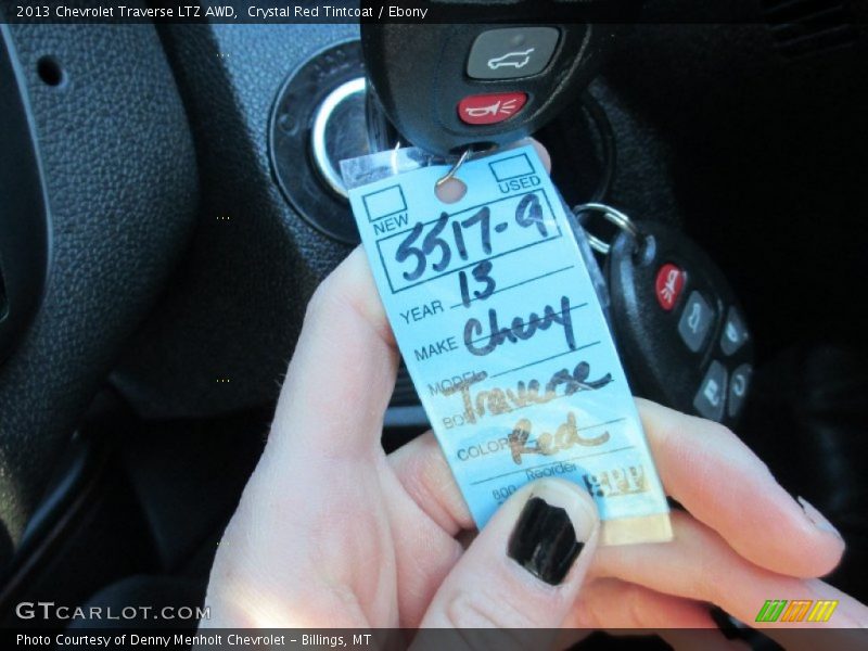 Crystal Red Tintcoat / Ebony 2013 Chevrolet Traverse LTZ AWD