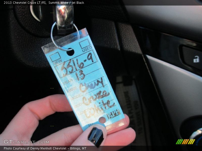 Summit White / Jet Black 2013 Chevrolet Cruze LT/RS