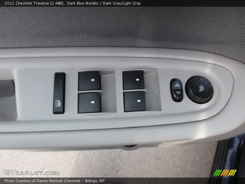 Dark Blue Metallic / Dark Gray/Light Gray 2012 Chevrolet Traverse LS AWD