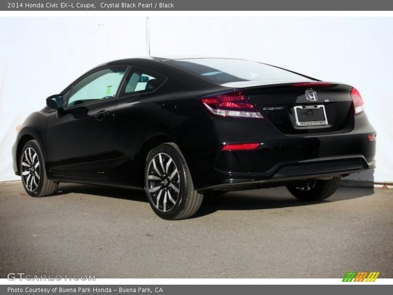 Crystal Black Pearl / Black 2014 Honda Civic EX-L Coupe