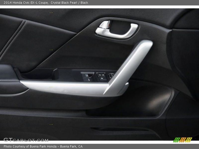 Crystal Black Pearl / Black 2014 Honda Civic EX-L Coupe