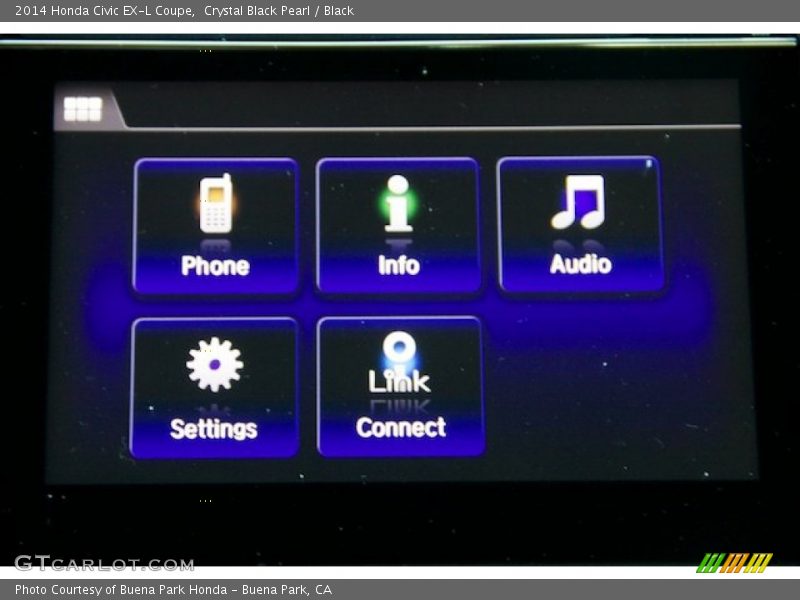 Crystal Black Pearl / Black 2014 Honda Civic EX-L Coupe