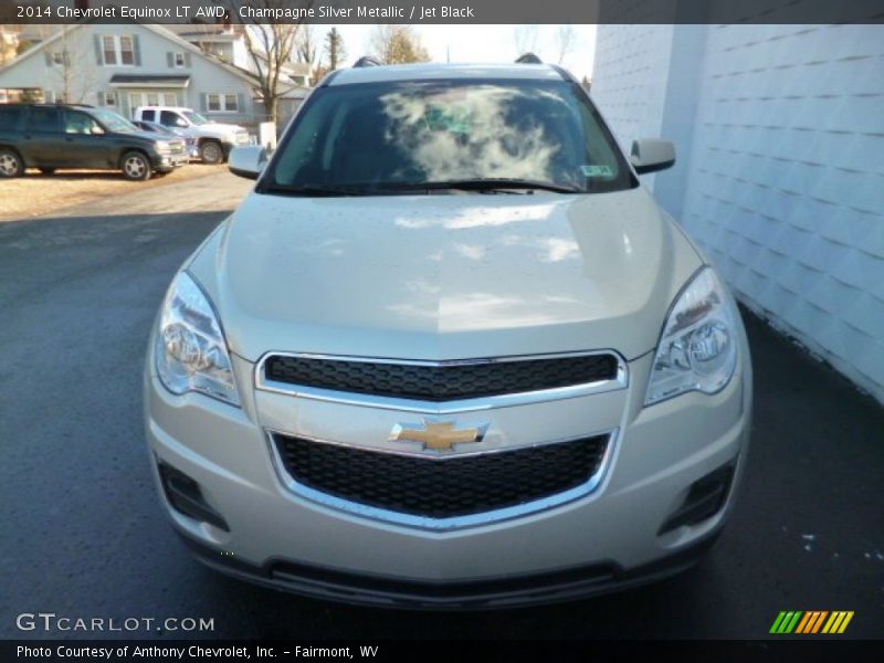 Champagne Silver Metallic / Jet Black 2014 Chevrolet Equinox LT AWD