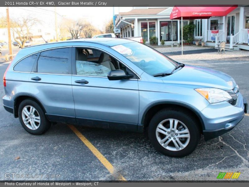 Glacier Blue Metallic / Gray 2011 Honda CR-V EX 4WD