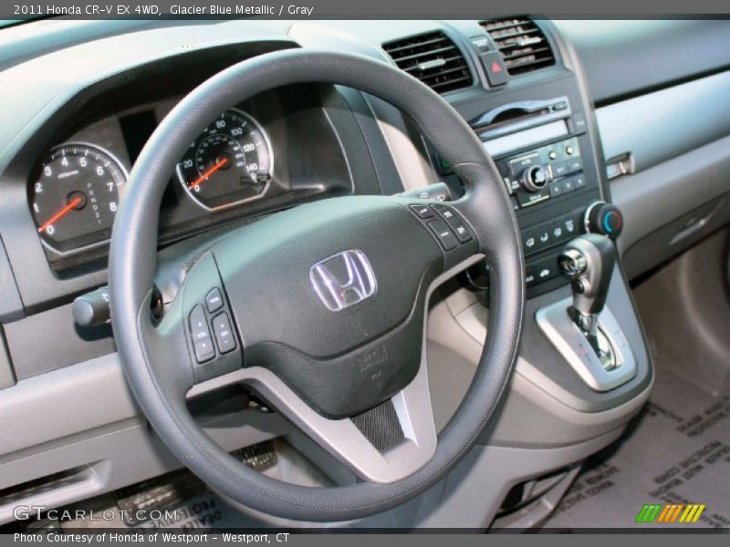 Glacier Blue Metallic / Gray 2011 Honda CR-V EX 4WD