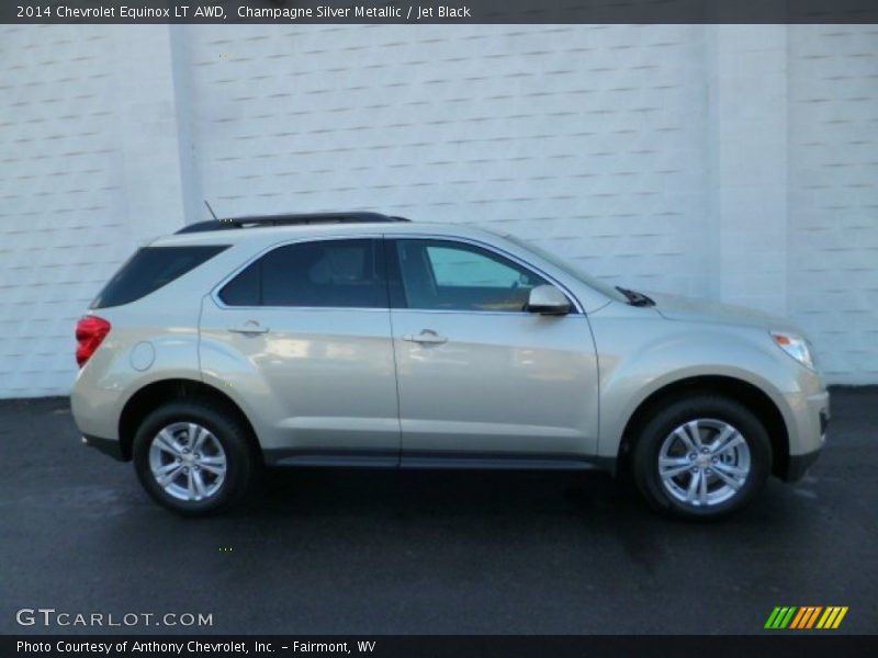 Champagne Silver Metallic / Jet Black 2014 Chevrolet Equinox LT AWD