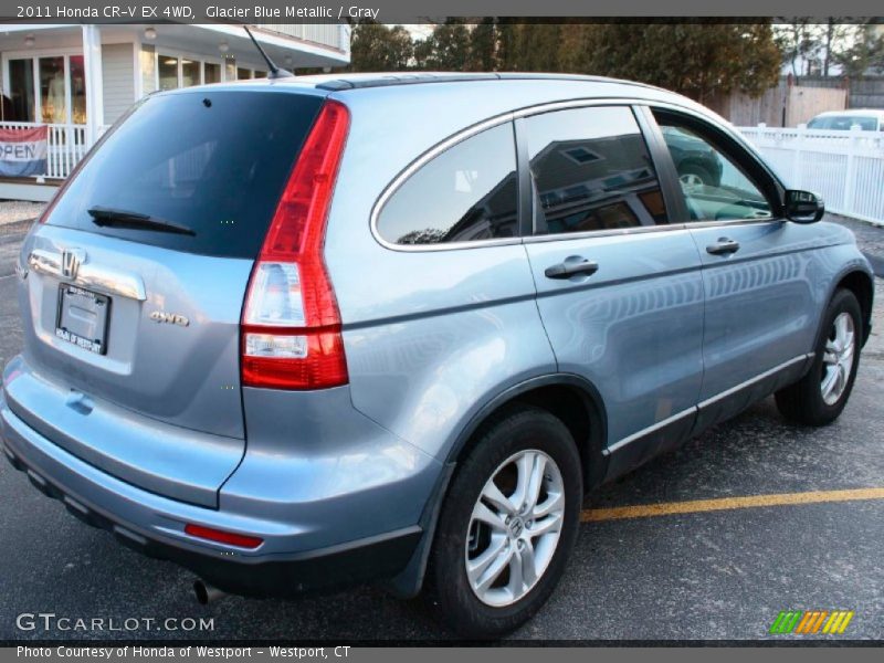 Glacier Blue Metallic / Gray 2011 Honda CR-V EX 4WD