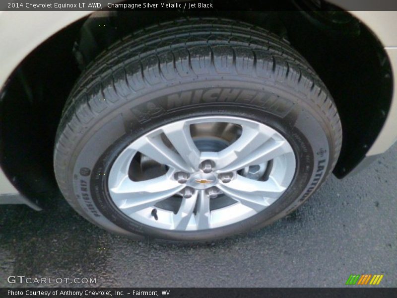 Champagne Silver Metallic / Jet Black 2014 Chevrolet Equinox LT AWD