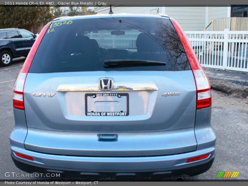Glacier Blue Metallic / Gray 2011 Honda CR-V EX 4WD