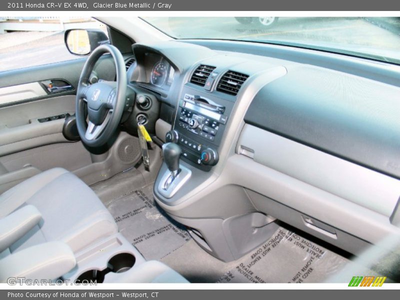 Glacier Blue Metallic / Gray 2011 Honda CR-V EX 4WD
