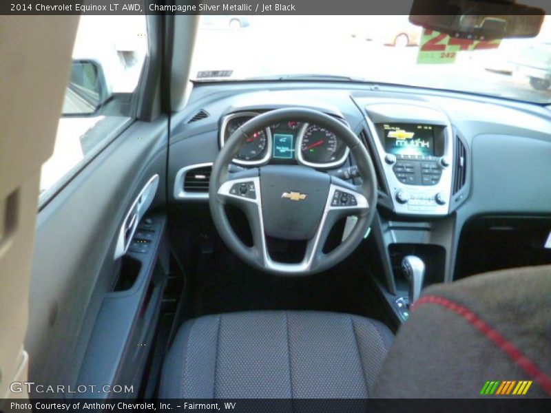 Champagne Silver Metallic / Jet Black 2014 Chevrolet Equinox LT AWD