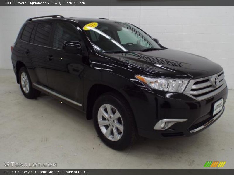 Black / Black 2011 Toyota Highlander SE 4WD
