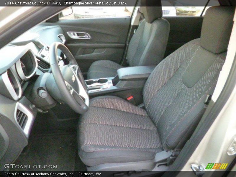 Champagne Silver Metallic / Jet Black 2014 Chevrolet Equinox LT AWD