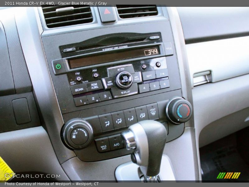 Glacier Blue Metallic / Gray 2011 Honda CR-V EX 4WD