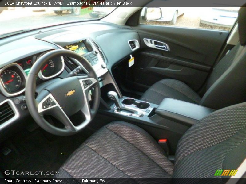 Champagne Silver Metallic / Jet Black 2014 Chevrolet Equinox LT AWD