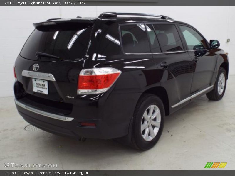 Black / Black 2011 Toyota Highlander SE 4WD