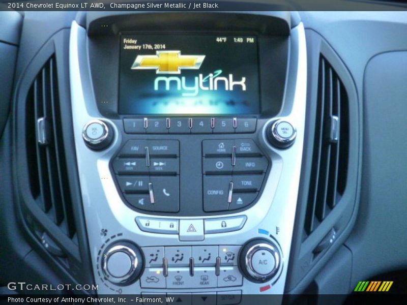 Champagne Silver Metallic / Jet Black 2014 Chevrolet Equinox LT AWD