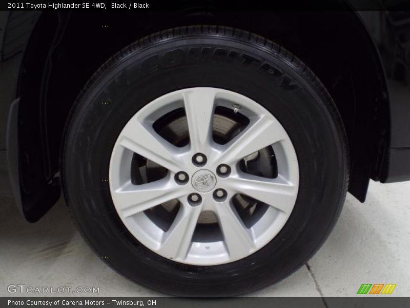 Black / Black 2011 Toyota Highlander SE 4WD