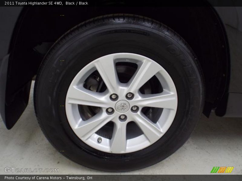 Black / Black 2011 Toyota Highlander SE 4WD