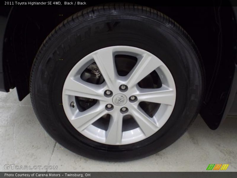 Black / Black 2011 Toyota Highlander SE 4WD