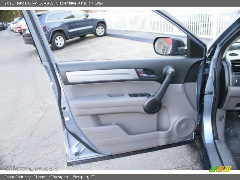 Glacier Blue Metallic / Gray 2011 Honda CR-V EX 4WD