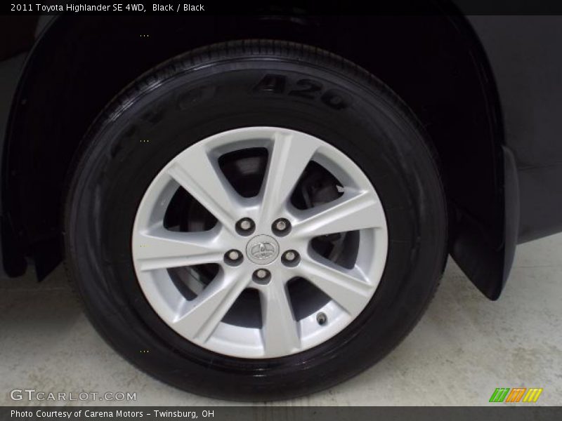 Black / Black 2011 Toyota Highlander SE 4WD