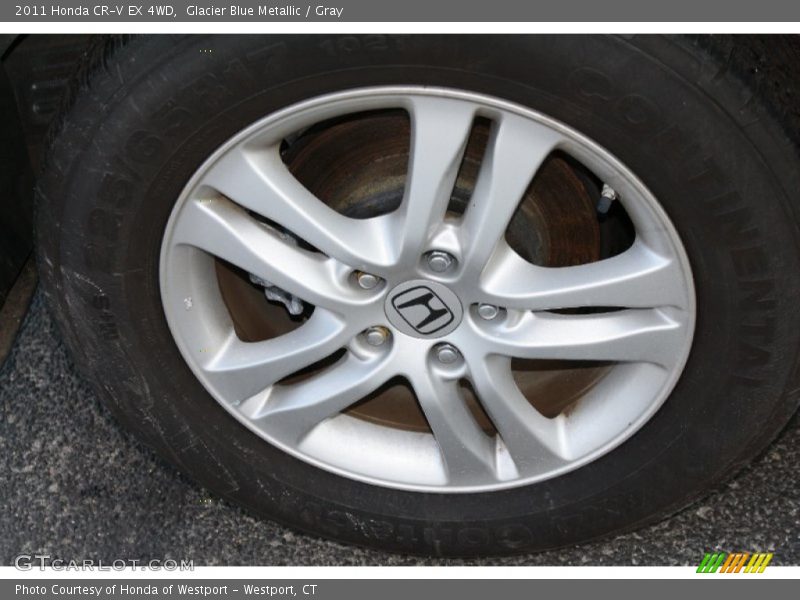 Glacier Blue Metallic / Gray 2011 Honda CR-V EX 4WD