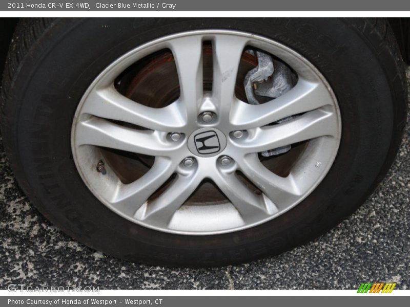 Glacier Blue Metallic / Gray 2011 Honda CR-V EX 4WD