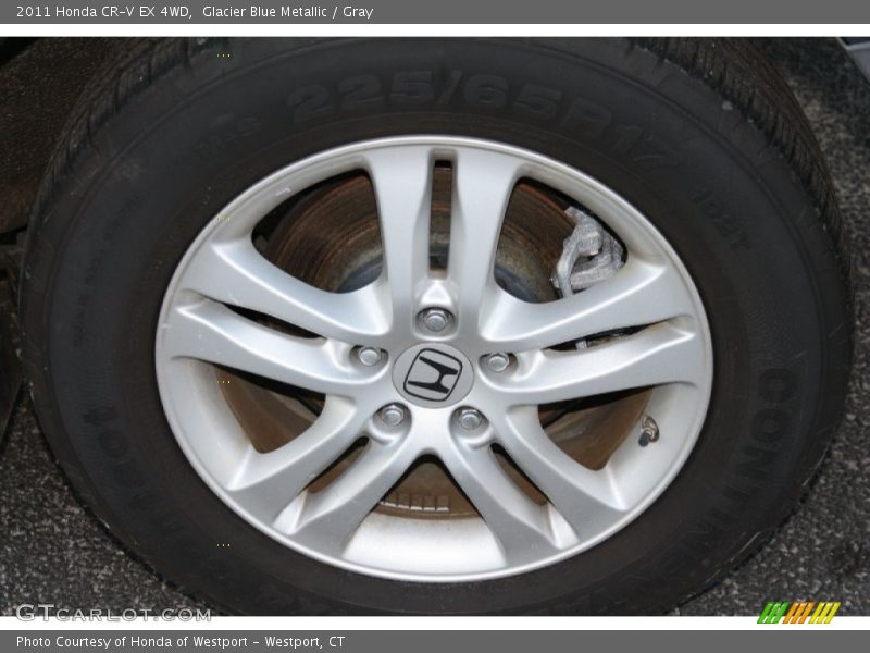 Glacier Blue Metallic / Gray 2011 Honda CR-V EX 4WD