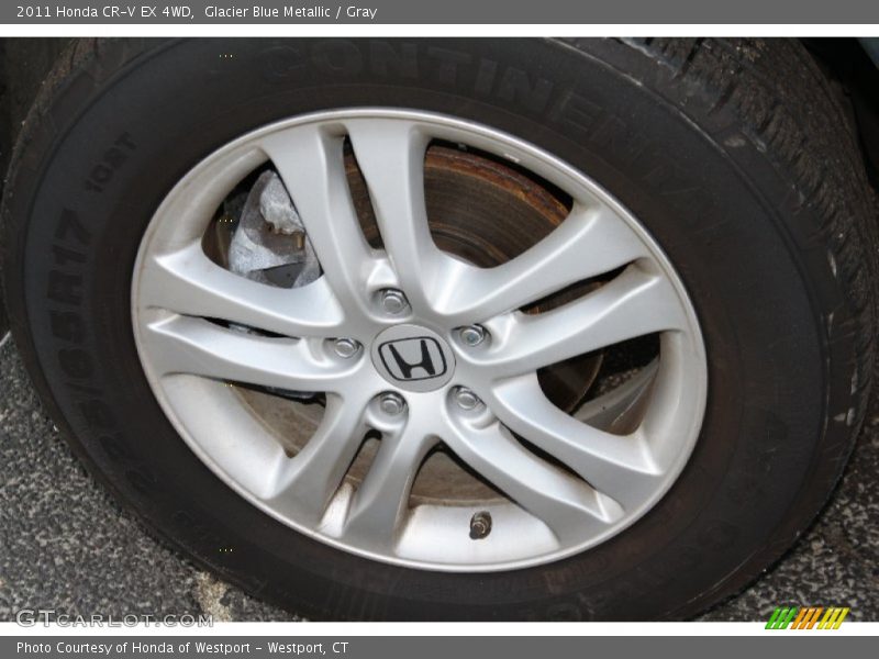 Glacier Blue Metallic / Gray 2011 Honda CR-V EX 4WD