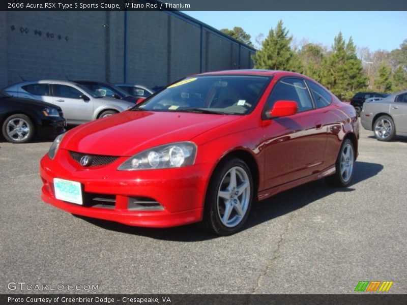 Milano Red / Titanium 2006 Acura RSX Type S Sports Coupe