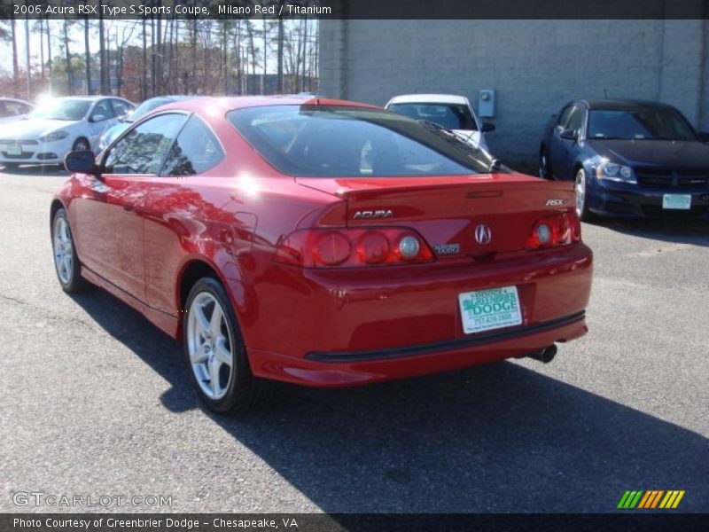 Milano Red / Titanium 2006 Acura RSX Type S Sports Coupe