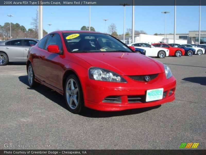 Milano Red / Titanium 2006 Acura RSX Type S Sports Coupe